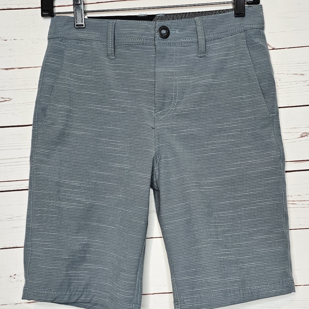 Volcom Gray Flat Front Shorts Size 27 - image 2